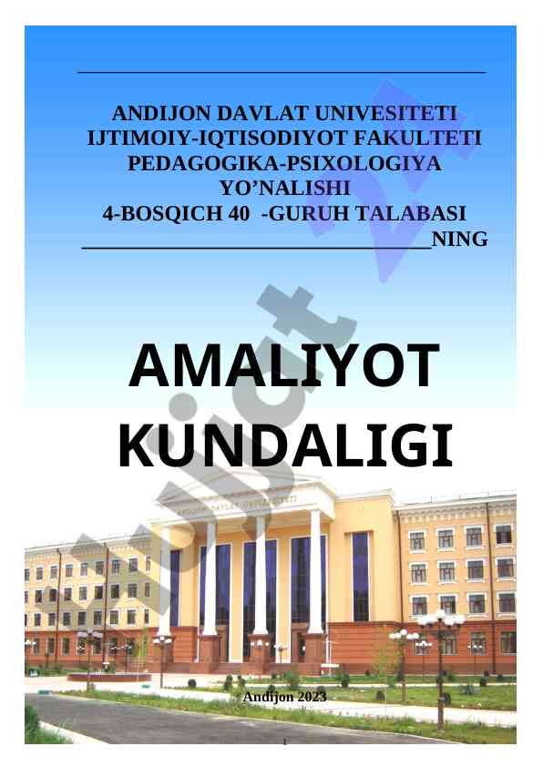 Amaliyot kundaligi