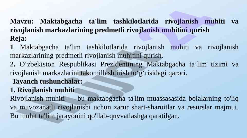 Rivojlanish muhitlari va markazlari tashkiloti