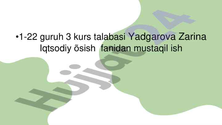 Texnologiyalarning iqtisodiyotga ta’siri
