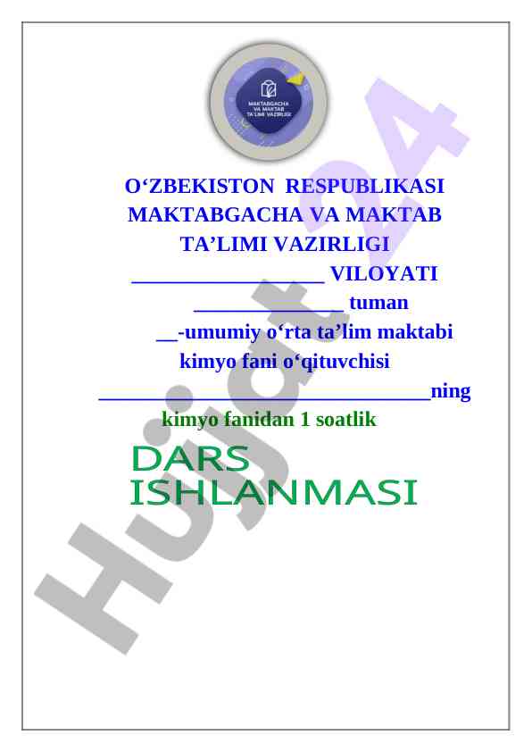Kremniyning fizik kimyoviy xossalari haqida dars