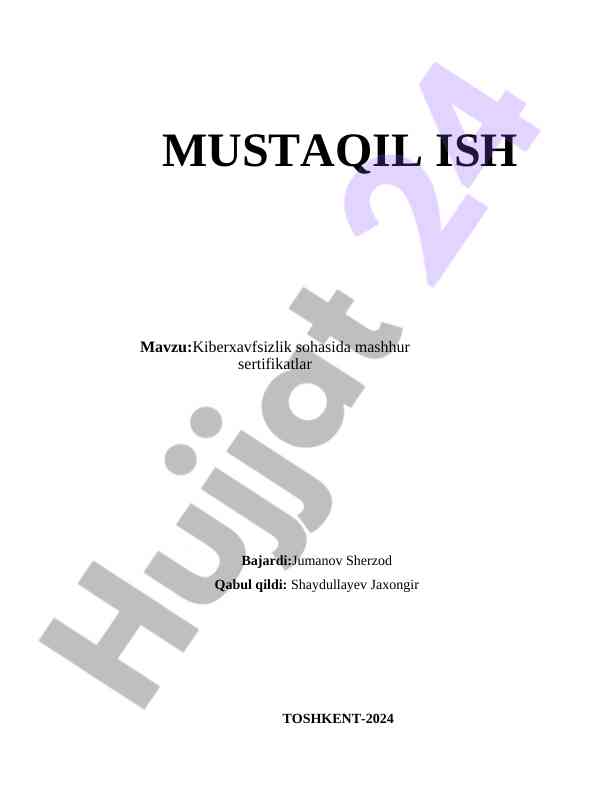 Kiberxavfsizlik soha sertifikatlari tahlili