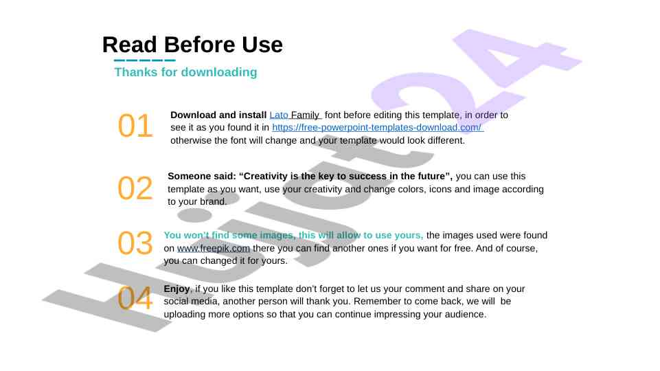 Powerpoint template for creative presentations