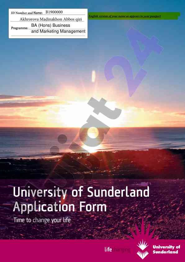 University application form guidelines for success
