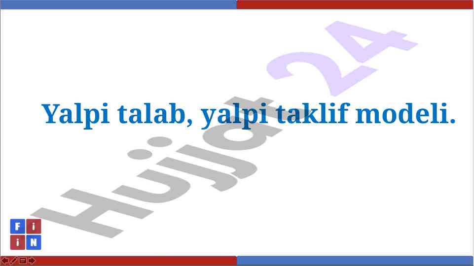 Yalpi talab va yalpi taklif modeli tahlili