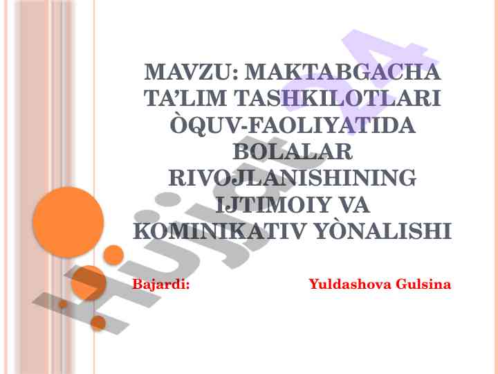Ijtimoiy rivojlanish maktabgacha ta’limda