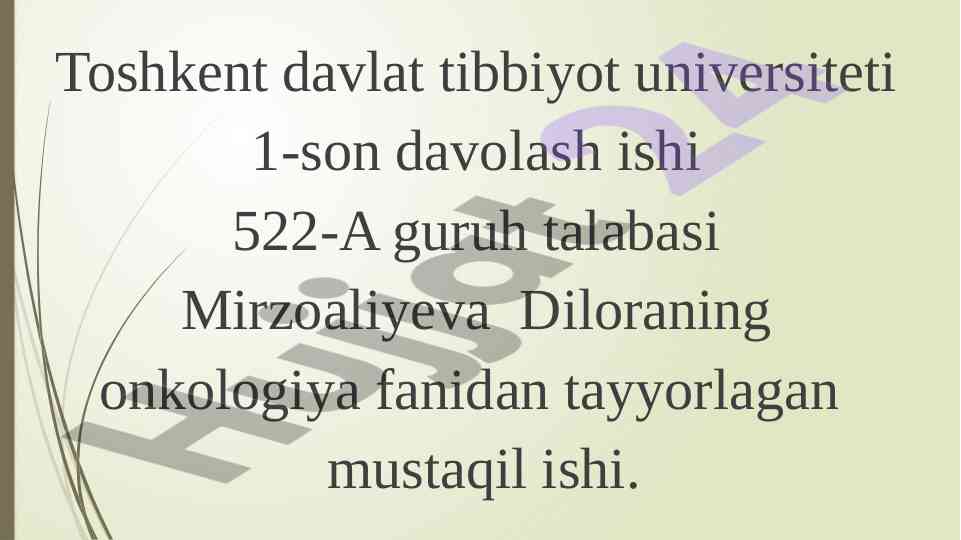 Bachadon tanasi saratoni kutilayotgan asosiy sabablari