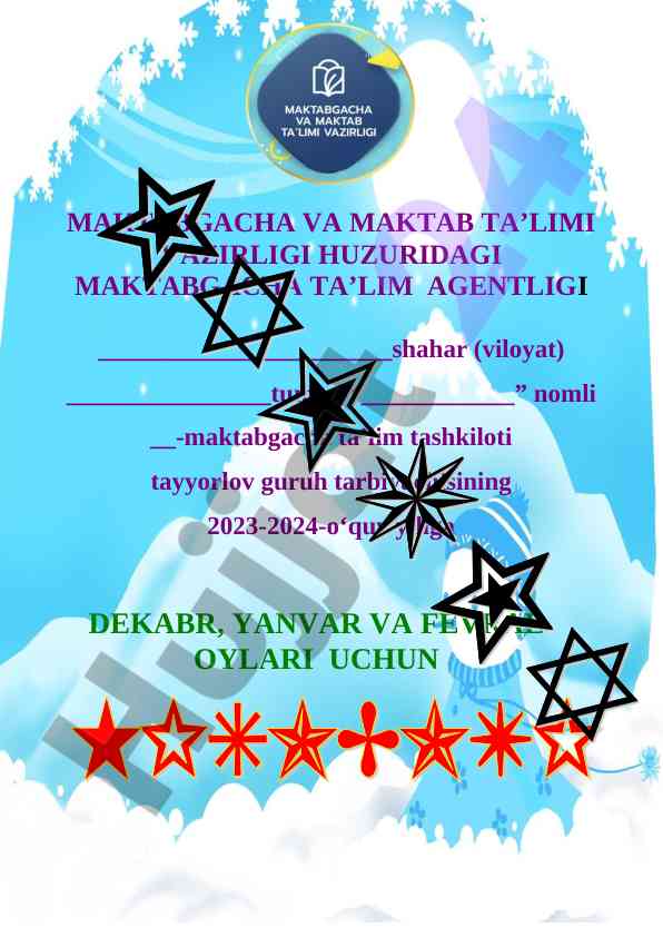 Maktabgacha ta’lim tashkiloti faoliyatlari hisoboti