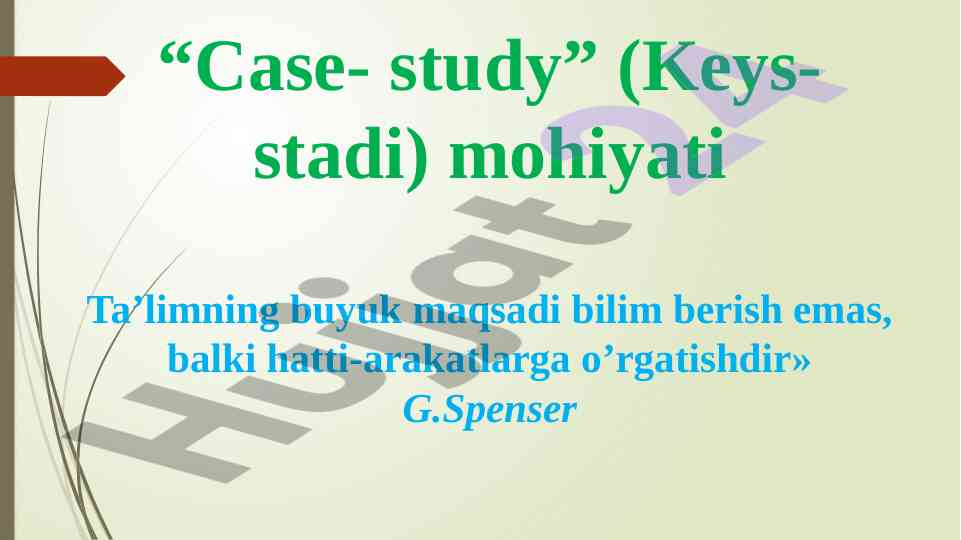 Case-study metodining ta'limdagi ahamiyati