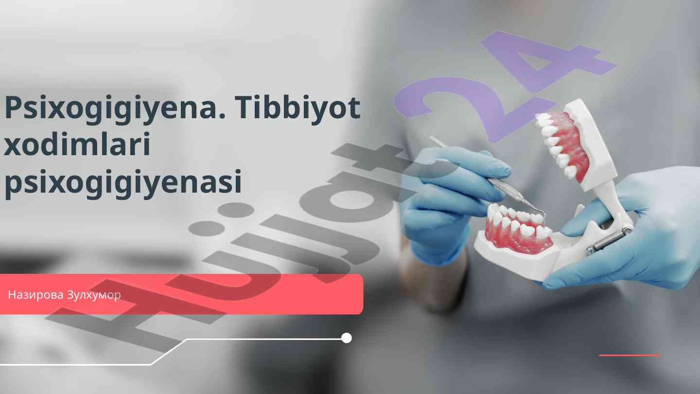 Psixogigiyena tibbiyot xodimlari uchun muhim asoslar