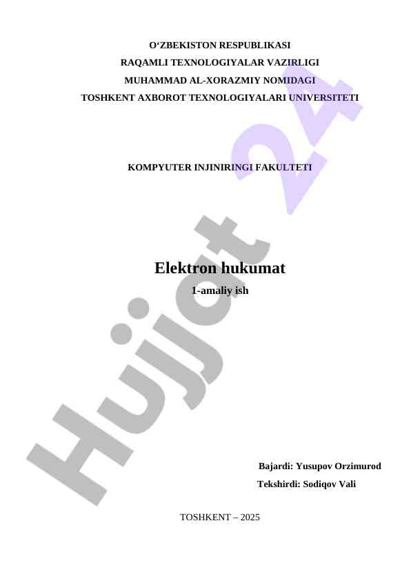 Elektron hukumat: my.gov.uz portali haqida ma'lumot
