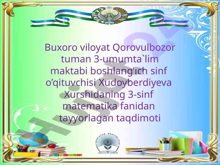 Rim raqamlari mavzusi bo'yicha masalalar
