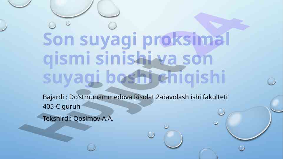 Son suyagi proksimal qismi sinishi tahlili
