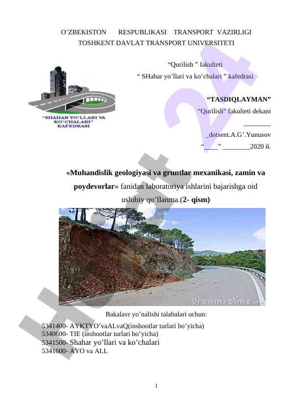 Muhandislik geologiyasi va gruntlar mexanikasi