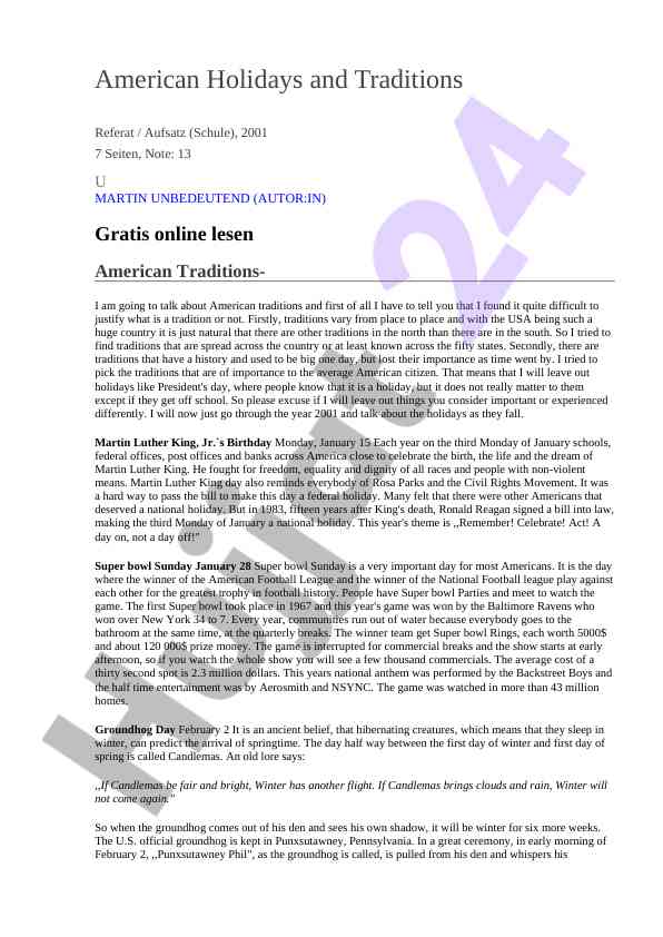 American holidays and traditions overview