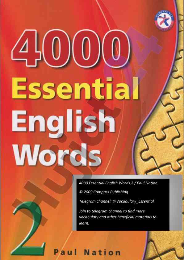 Learning essential english words book 2 guide