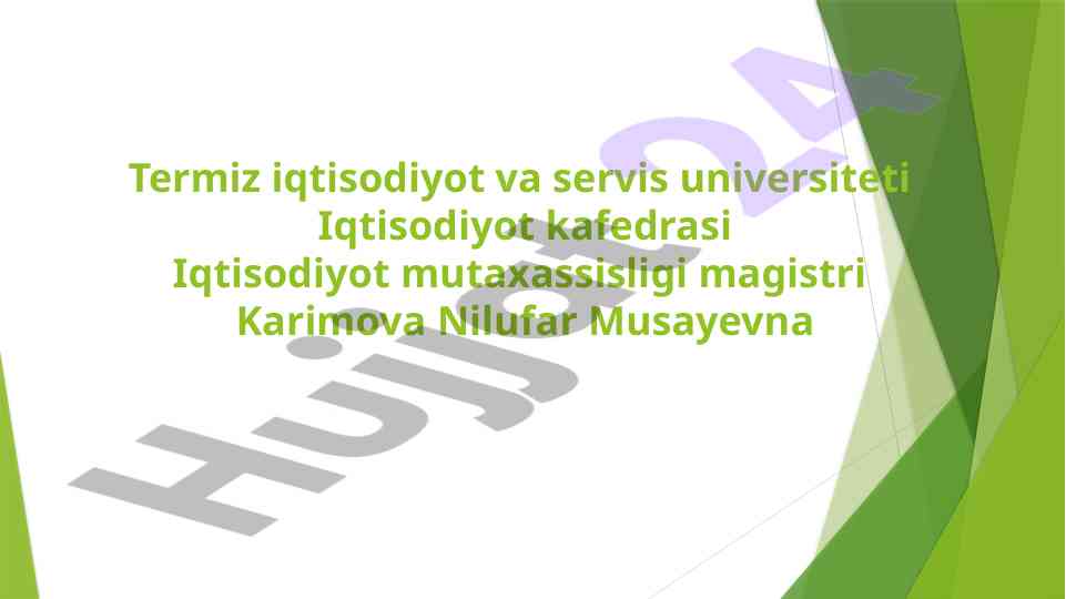 Pokiston iqtisodiy rivojlanish ko‘rsatkichlari va siyosati