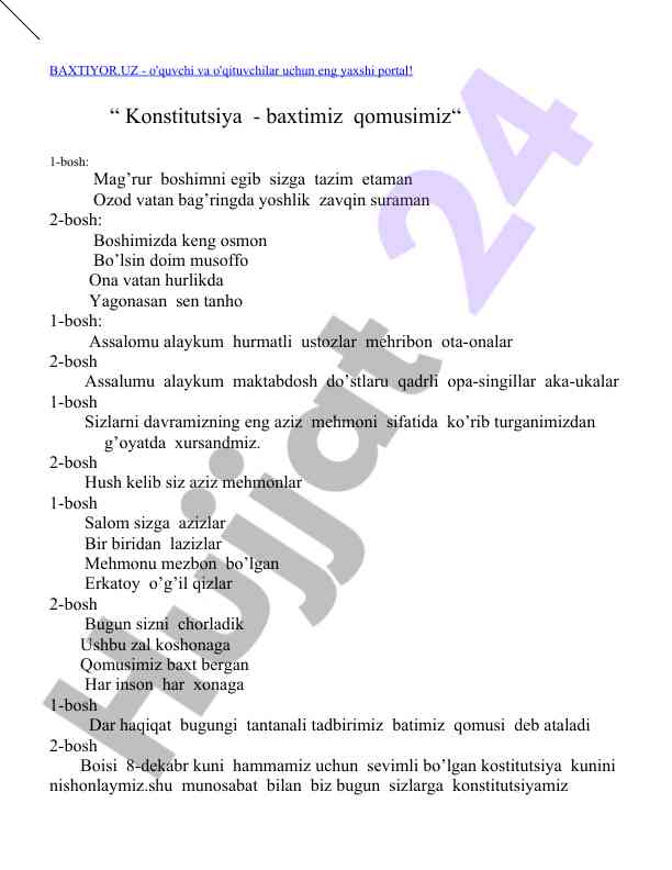 Konstitutsiya kuni va uning ahmiyati