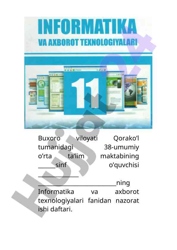 Informatika va axborot texnologiyalari nazorat ishlari