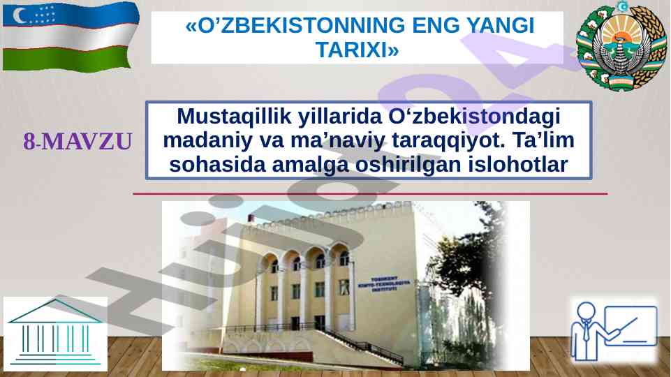 O‘zbekistondagi madaniy va ma’naviy taraqqiyot