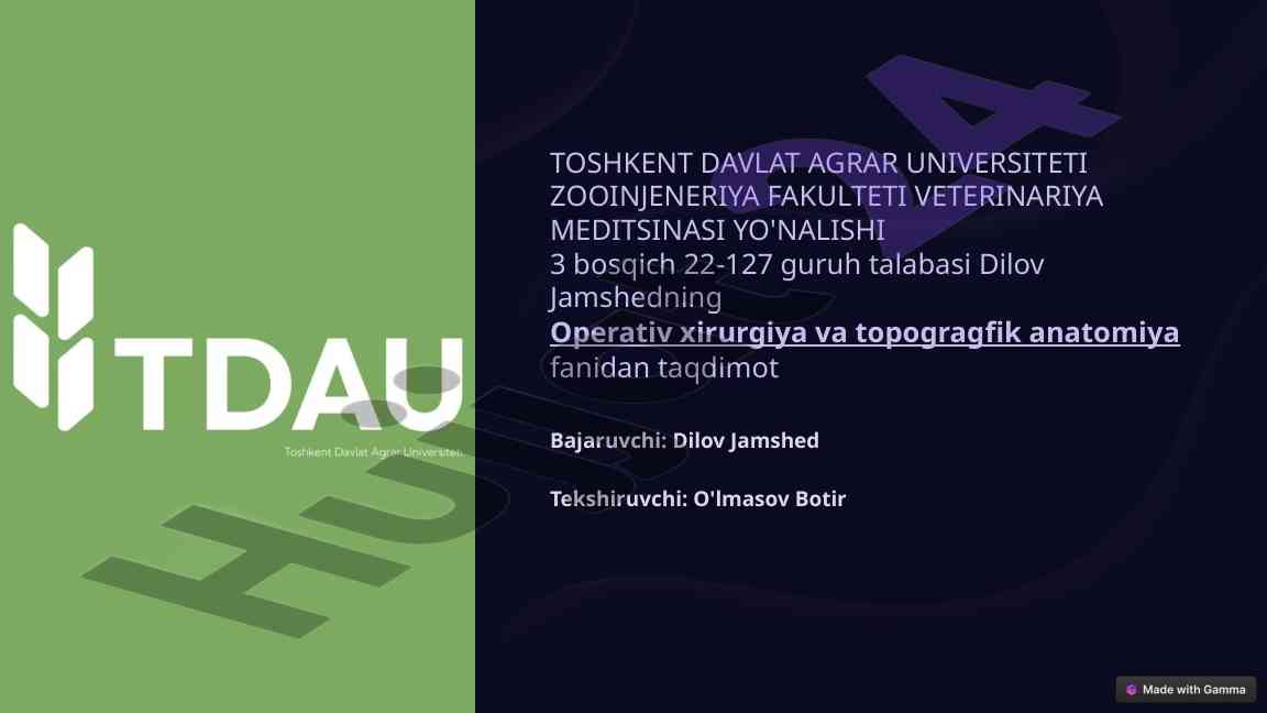 Kesercha kesish operatsiyasi bo'yicha taqdimot