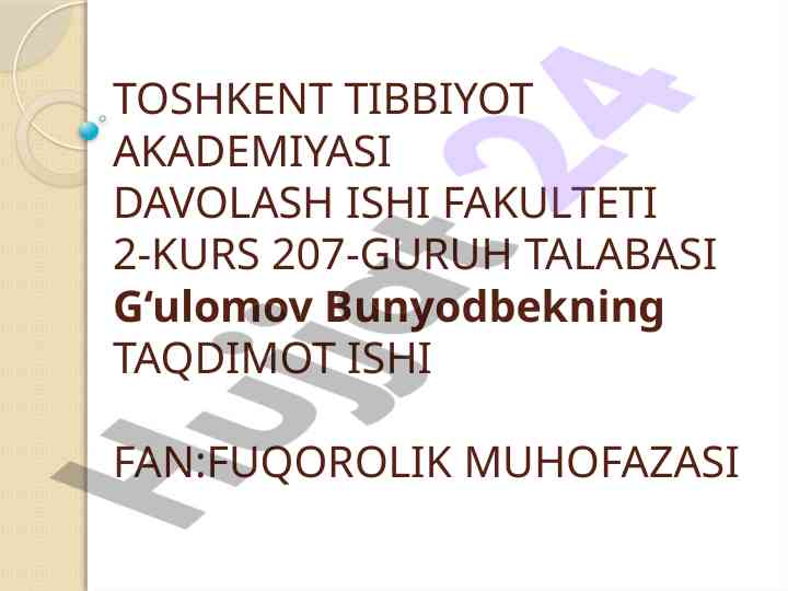 Radiatsion holatni baholash taqdimoti