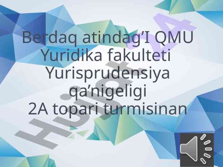 Yurisprudensiya kursi talabalari ijodi va muvaffaqiyatlari