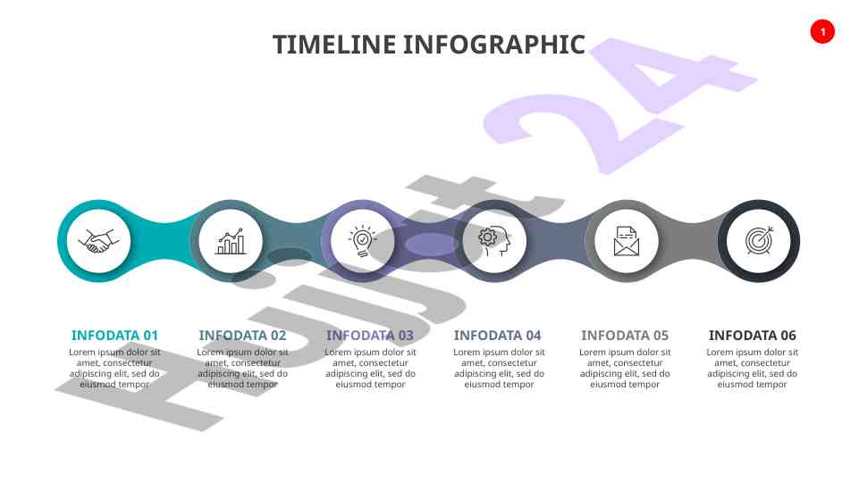 Timeline infographic overview of data trends