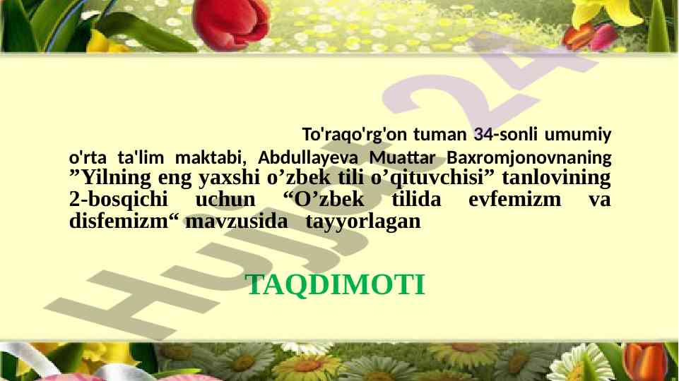 O’zbek tilida evfemizm va disfemizm taqdimoti