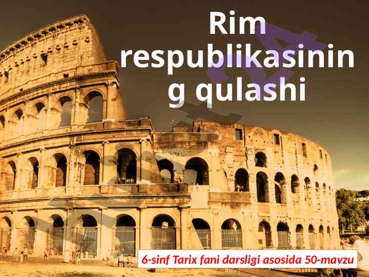 Rim respublikasi qulashining tarixi va diktatura