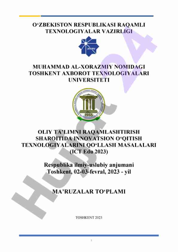 Innovatsion o‘qitish texnologiyalari 2023 maqolalari