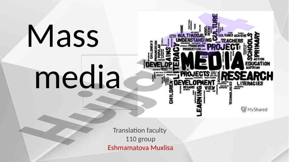 The role of mass media and its impact on society