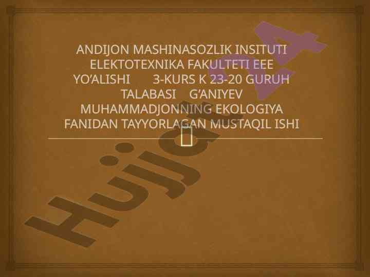 Tuproqni muhofaza qilish masalalari