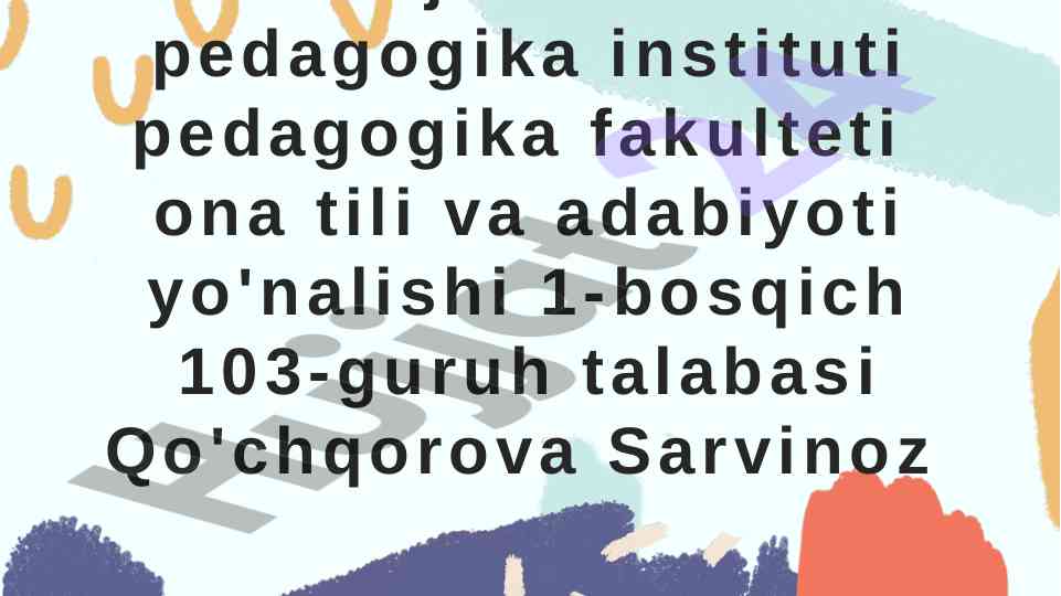 Maktabgacha yosh davrda psixik rivojlanish xususiyatlari