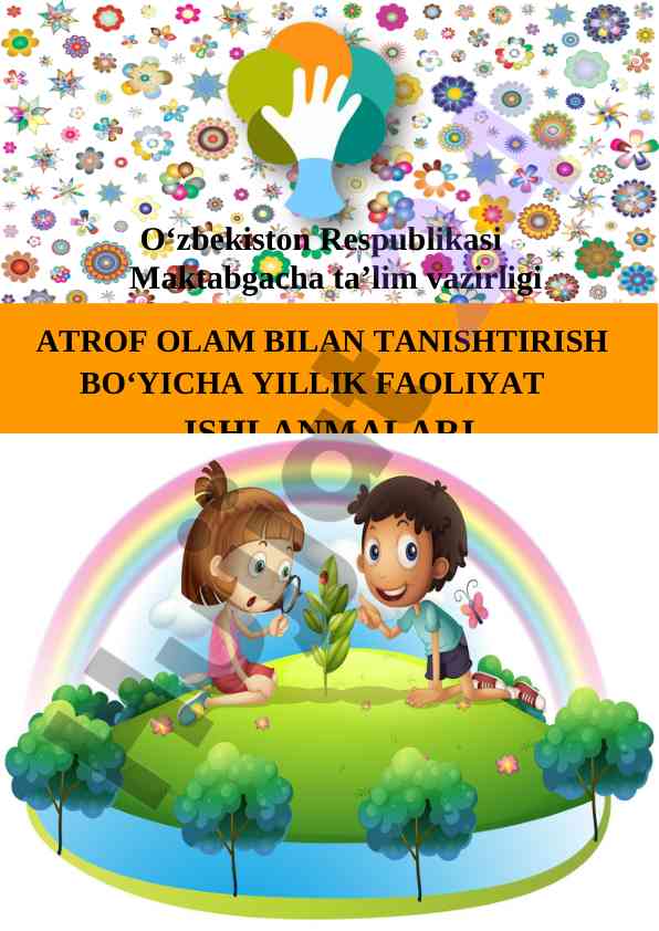 Maktabgacha ta’lim faoliyatlar rejasi 2023