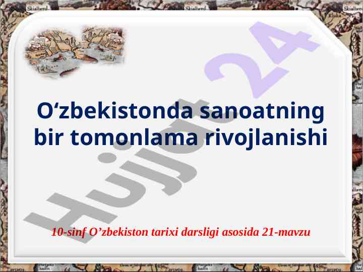 O‘zbekistonda sanoat rivojlanishi va muammolar