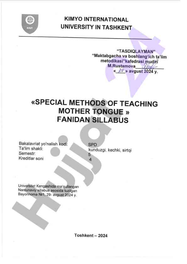 Maxsus pedagogika fanining o‘rganish metodlari