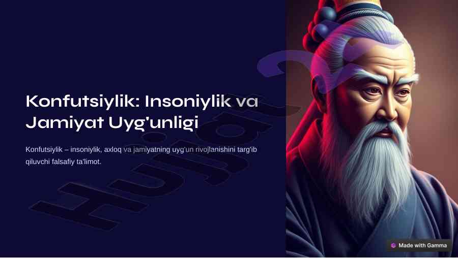 Konfutsiylik insoniylik va jamiyat uyg'unligi