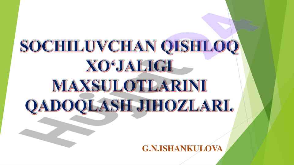 Oziq-ovqat mahsulotlarini qadoqlash usullari