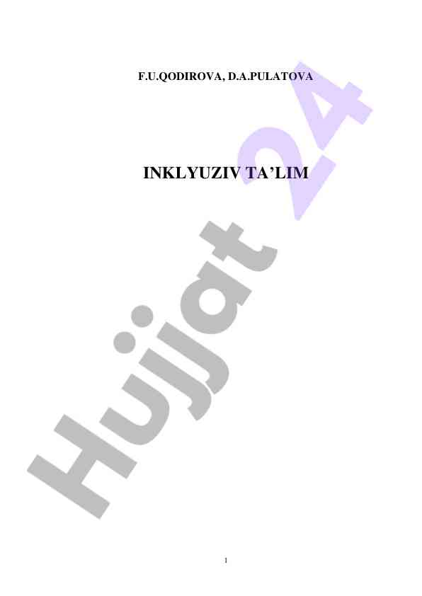 Inklyuziv ta'limning ahamiyati va dari