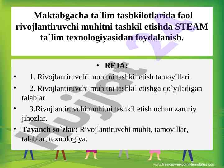 Rivojlantiruvchi muvofiqlikda steam ta'lim texnologiyalari