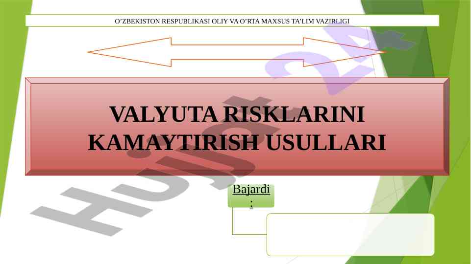 Valyuta risklarini kamaytirish usullari