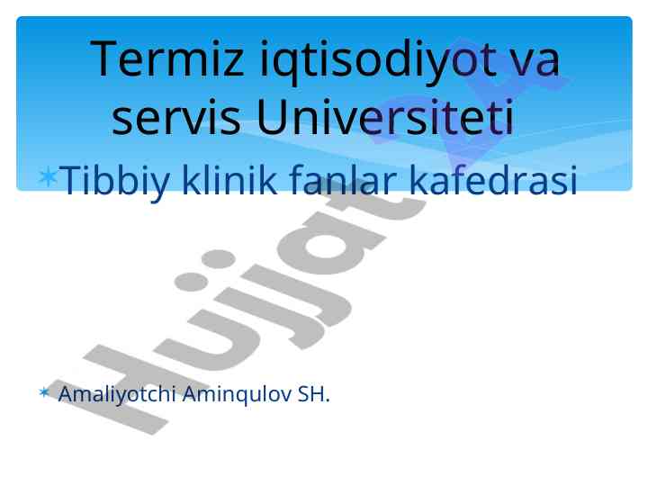 Churralar: etiologiyasi, patogenezi va davolash usullari