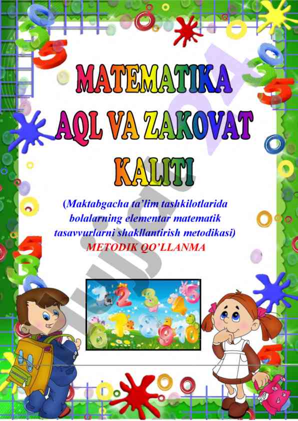 Shakllantirish metodikasi maktabgacha ta'limda matematik