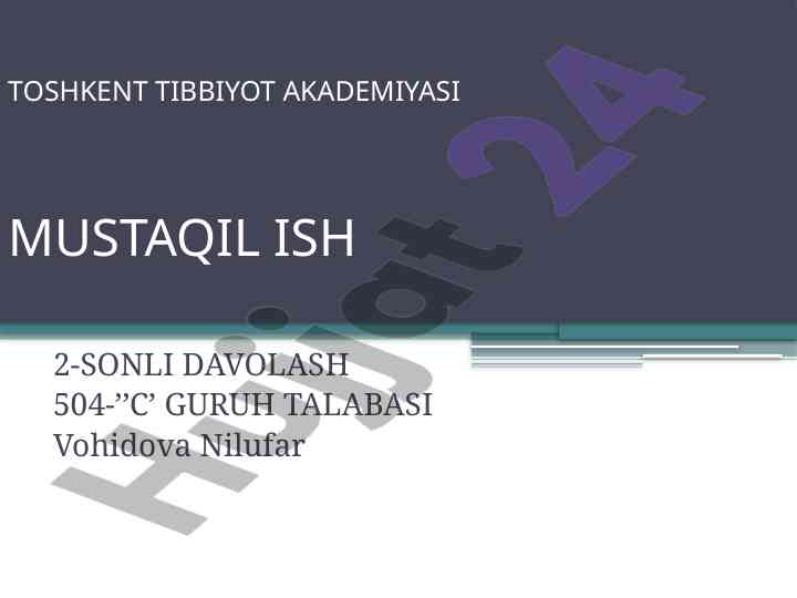Ayollarning jinsiy a'zolari yallig'lanish kasalliklari