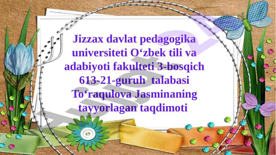 Zokirjon furqat hayoti va ijodi taqdimoti