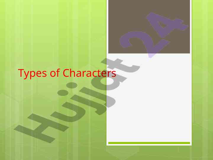 Types of characters in storytelling
