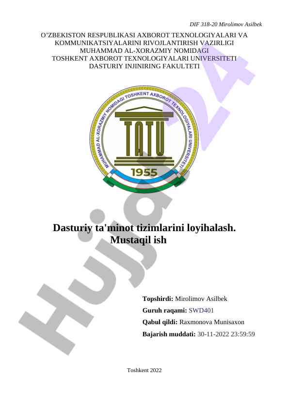 Loyihalashning oʼrni dasturiy ta'minot tizimlari