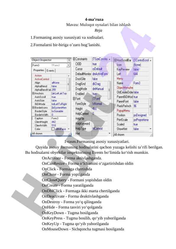 Muloqot oynalari bilan ishlash asoslari