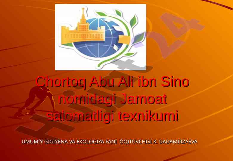 Tuproq gigienasi va ekologiya fani o'qituvchilari uchun