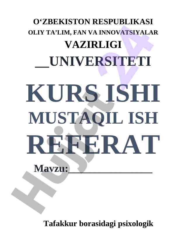 Tafakkur Borasidagi Psixologik Nazariyalar